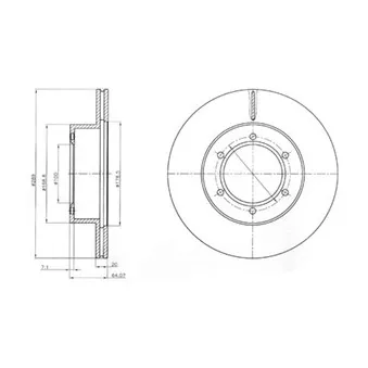 Jeu de 2 disques de frein avant DELPHI BG2495