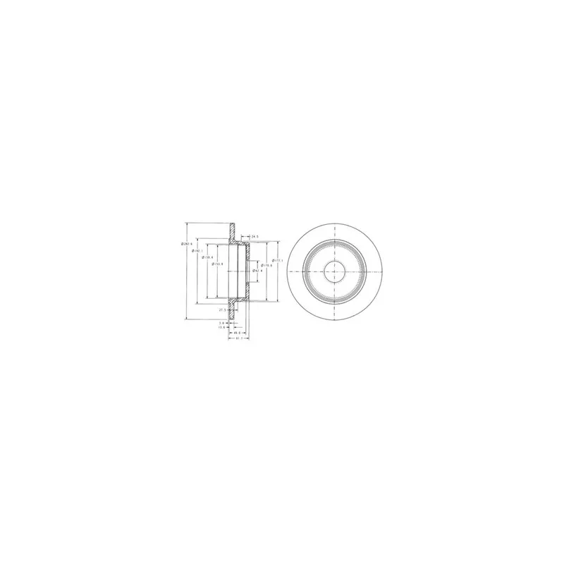 Jeu de 2 disques de frein arrière DELPHI BG2510