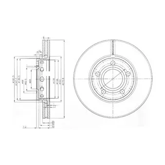 Jeu de 2 disques de frein avant DELPHI BG2518