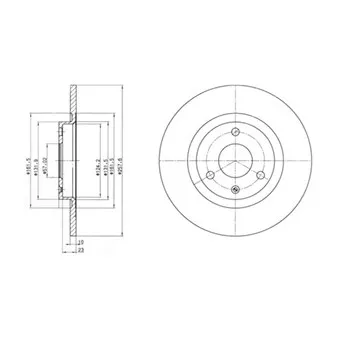 Jeu de 2 disques de frein avant DELPHI BG2527