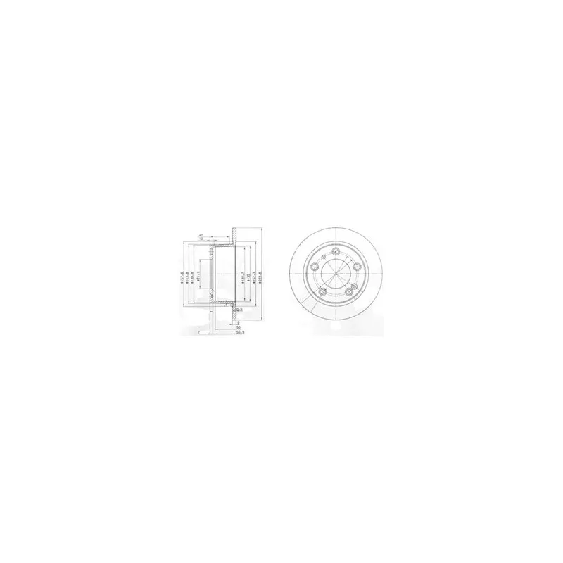 Jeu de 2 disques de frein arrière DELPHI BG2528