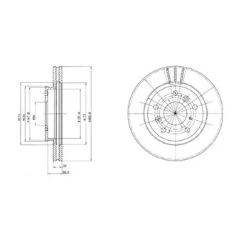 Jeu de 2 disques de frein avant DELPHI BG2547