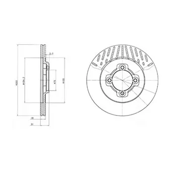 Jeu de 2 disques de frein avant DELPHI BG2554
