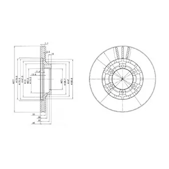 Jeu de 2 disques de frein avant DELPHI BG2561
