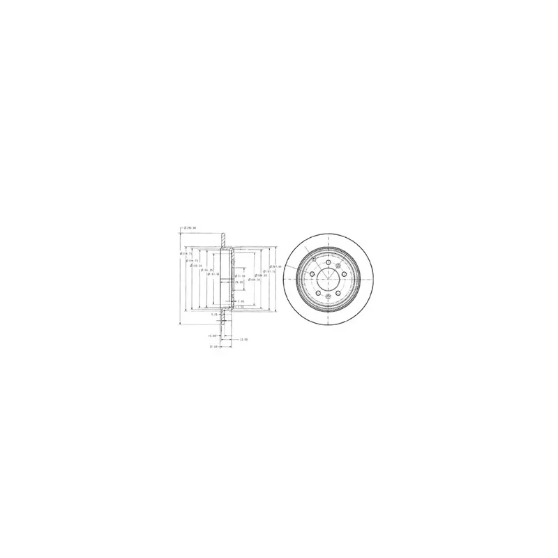 Jeu de 2 disques de frein arrière DELPHI BG2573