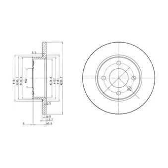 Jeu de 2 disques de frein avant DELPHI BG2576