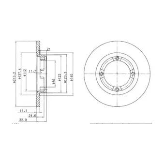 Jeu de 2 disques de frein avant DELPHI BG2580