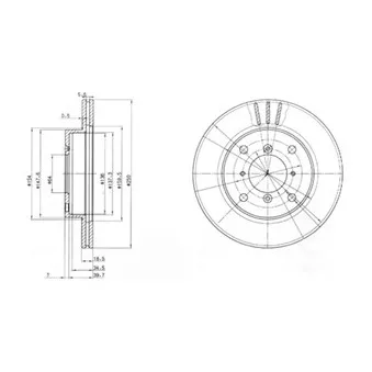 Jeu de 2 disques de frein avant DELPHI BG2583
