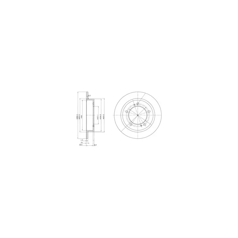 Jeu de 2 disques de frein avant DELPHI BG2584