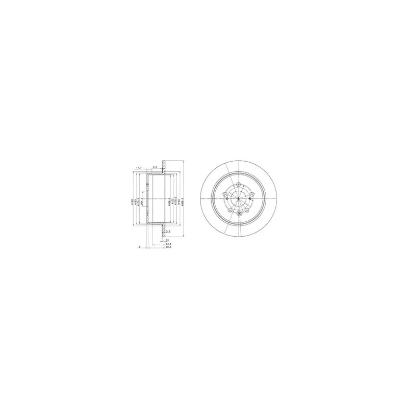 Jeu de 2 disques de frein arrière DELPHI BG2594