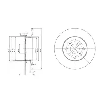 Jeu de 2 disques de frein avant DELPHI BG2597