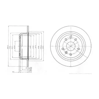 Jeu de 2 disques de frein arrière DELPHI