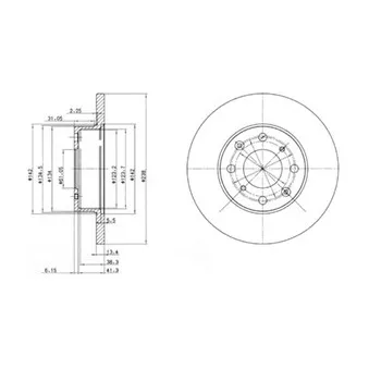 Jeu de 2 disques de frein avant DELPHI BG2616