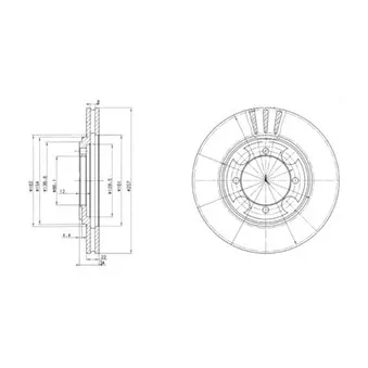 Jeu de 2 disques de frein avant DELPHI