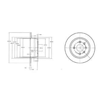 Jeu de 2 disques de frein arrière DELPHI BG2635