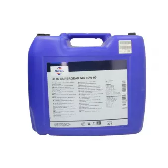 Huile de transmission de boîte de vitesses FUCHS OIL TITAN SUPG.MC 80W90 20L