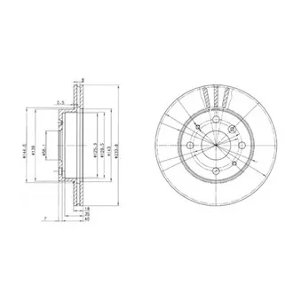 Jeu de 2 disques de frein avant DELPHI BG2656
