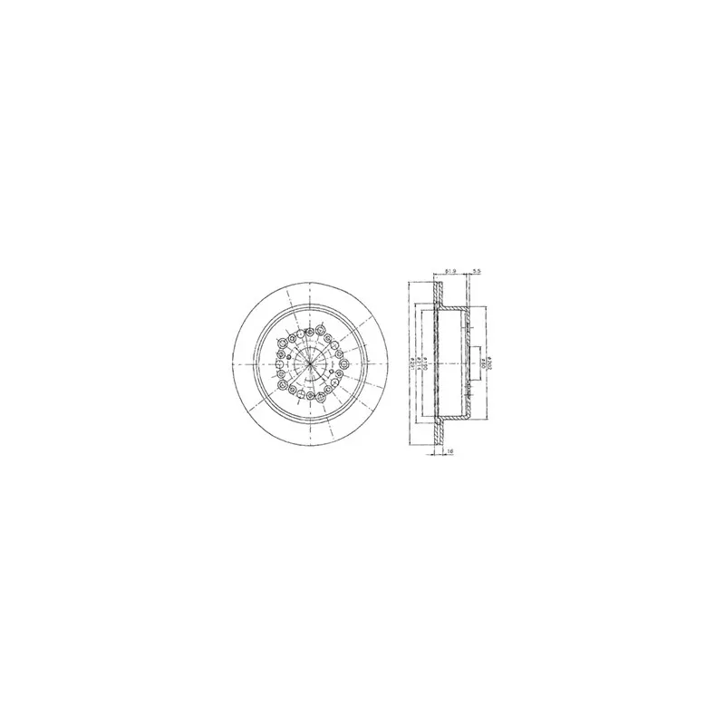 Jeu de 2 disques de frein avant DELPHI BG2662