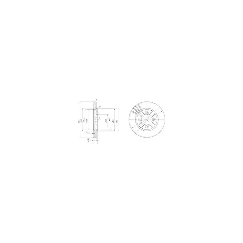 Jeu de 2 disques de frein avant DELPHI BG2685