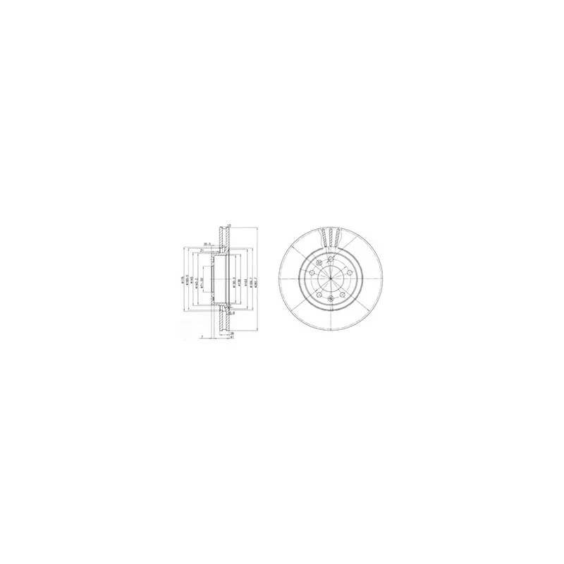 Jeu de 2 disques de frein avant DELPHI BG2688