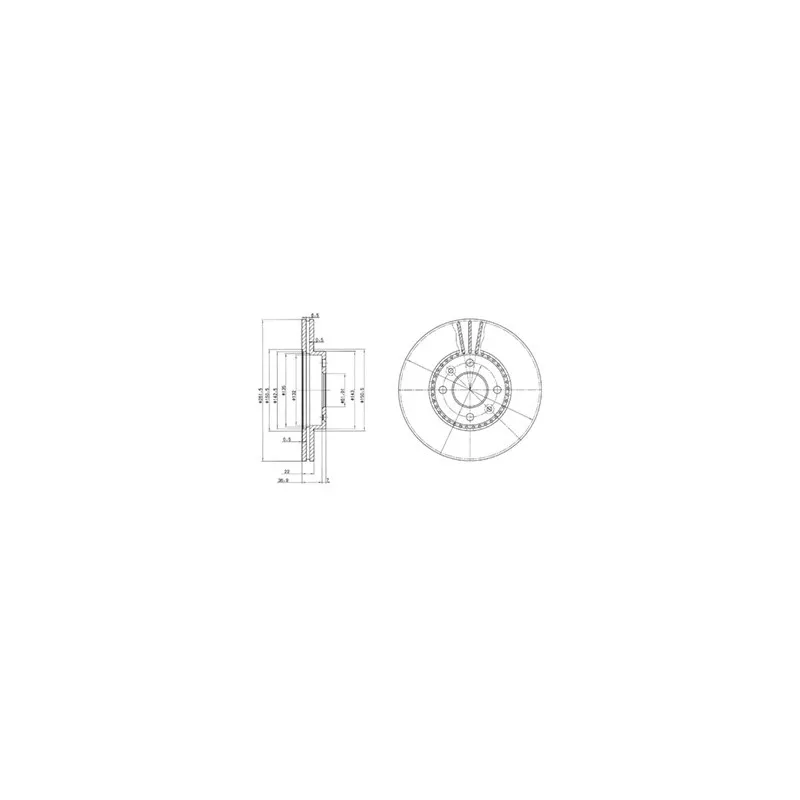 Jeu de 2 disques de frein avant DELPHI BG2693