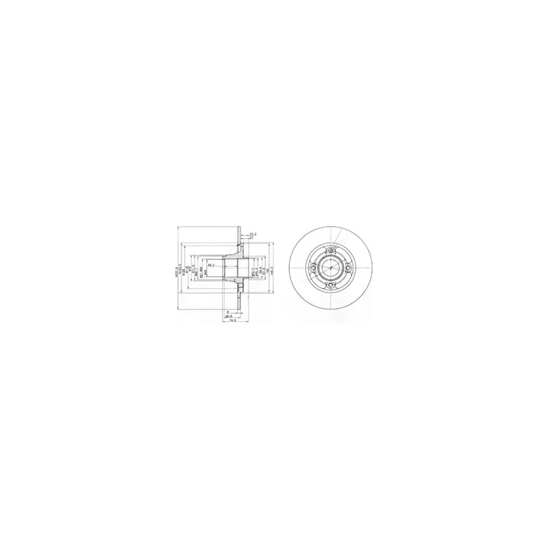 Jeu de 2 disques de frein arrière DELPHI BG2702