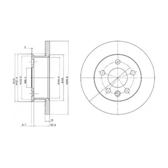 Jeu de 2 disques de frein avant DELPHI BG2716