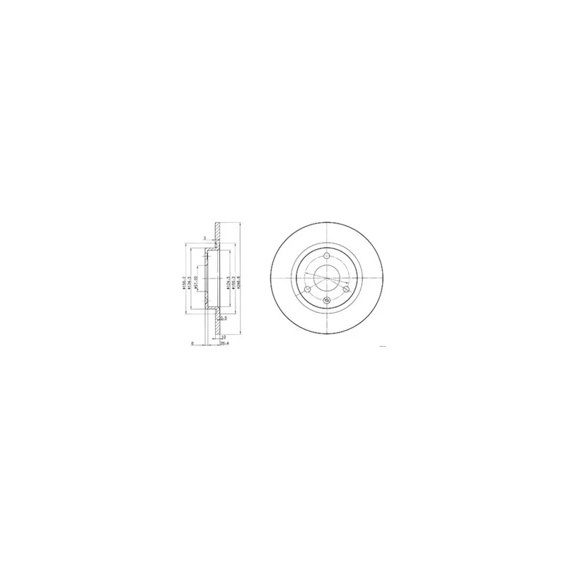 Jeu de 2 disques de frein avant DELPHI BG2724
