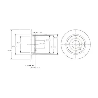 Jeu de 2 disques de frein arrière DELPHI BG2732