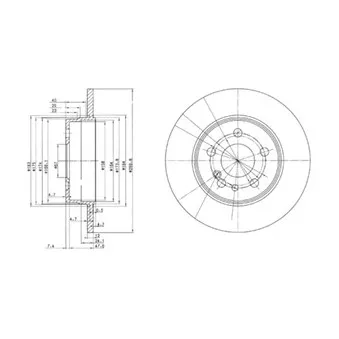 Jeu de 2 disques de frein arrière DELPHI BG2738