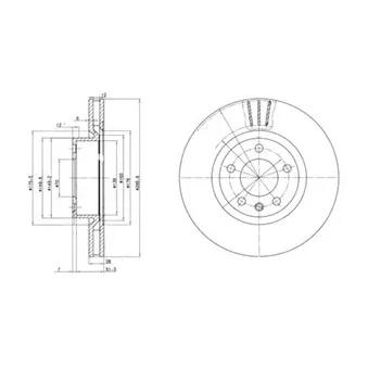 Jeu de 2 disques de frein avant DELPHI BG2742