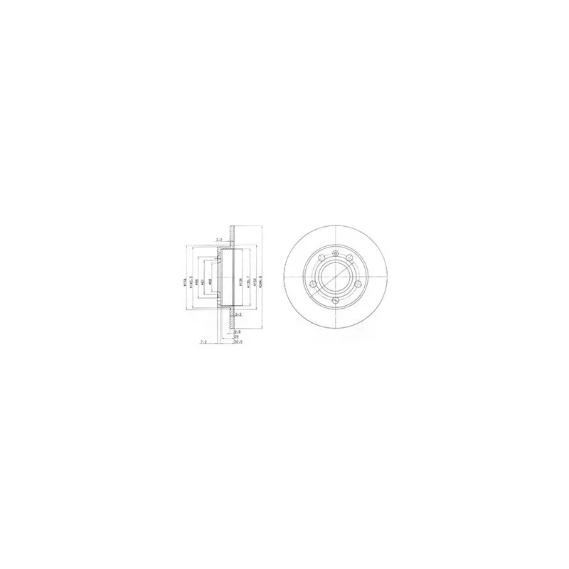 Jeu de 2 disques de frein arrière DELPHI BG2753