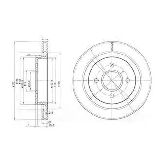 Jeu de 2 disques de frein arrière DELPHI BG2758
