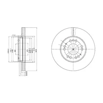 Jeu de 2 disques de frein avant DELPHI BG2765