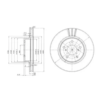Jeu de 2 disques de frein avant DELPHI BG2767