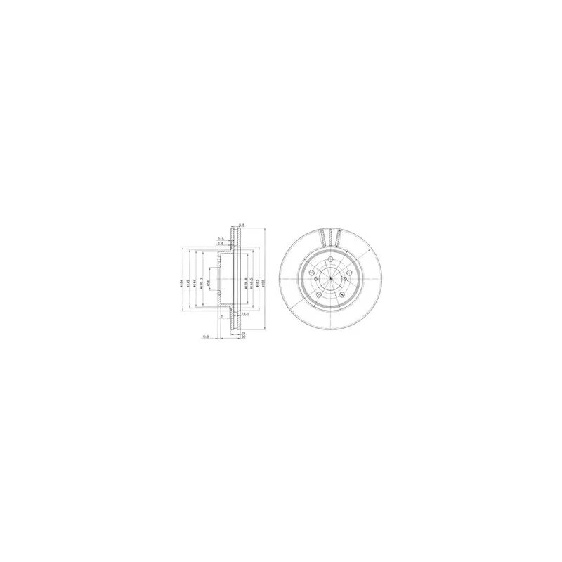 Jeu de 2 disques de frein avant DELPHI BG2767