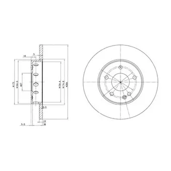 Jeu de 2 disques de frein avant DELPHI BG2769
