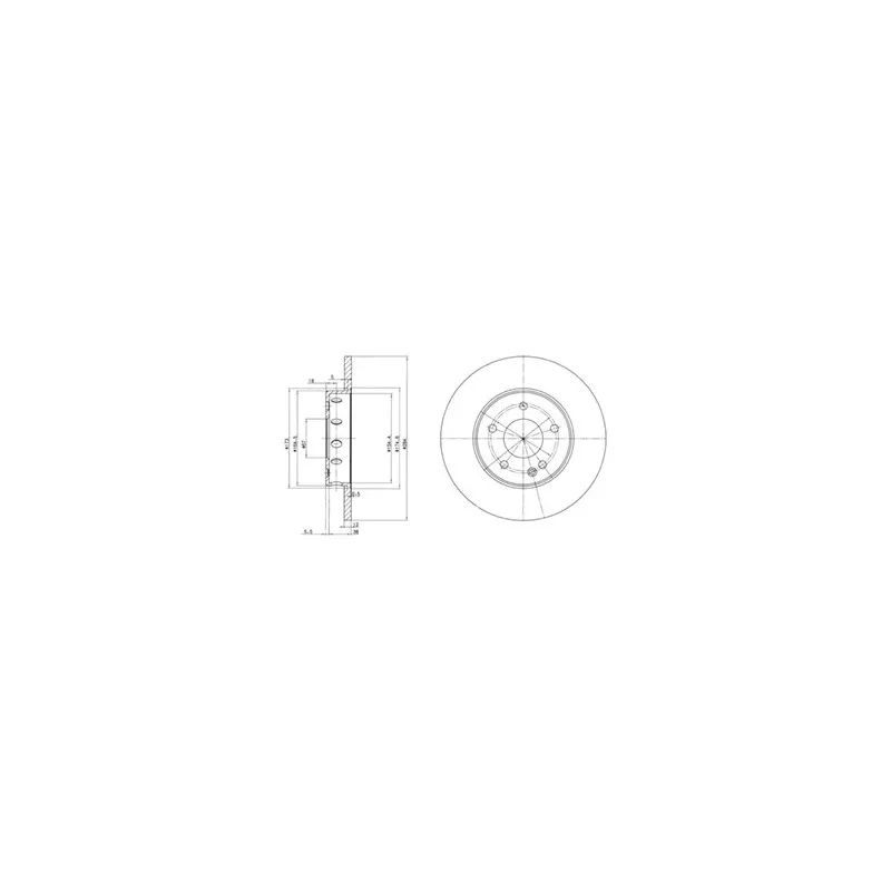 Jeu de 2 disques de frein avant DELPHI BG2769
