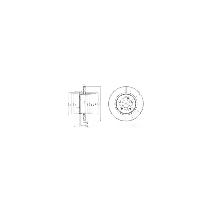 Jeu de 2 disques de frein arrière DELPHI BG2776