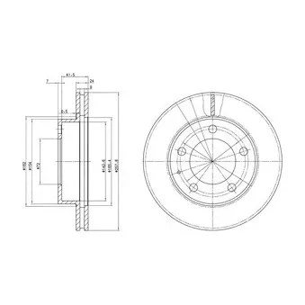 Jeu de 2 disques de frein avant DELPHI BG2779