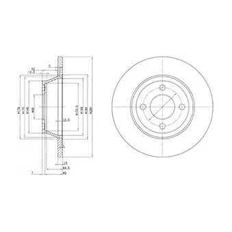 Jeu de 2 disques de frein avant DELPHI BG2783