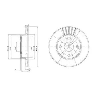 Jeu de 2 disques de frein avant DELPHI BG2802