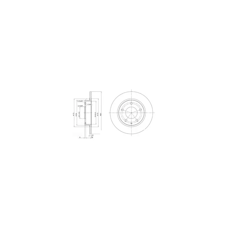 Jeu de 2 disques de frein arrière DELPHI BG2806
