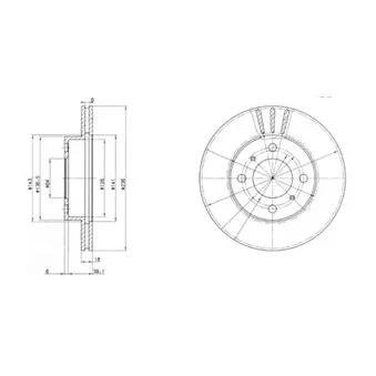 Jeu de 2 disques de frein avant DELPHI BG2810