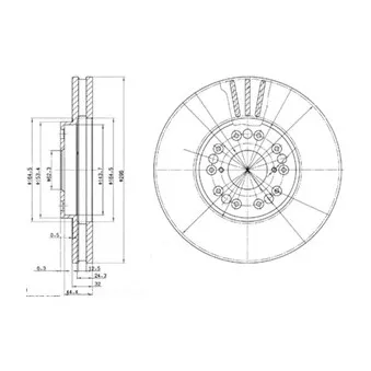Jeu de 2 disques de frein avant DELPHI BG2829