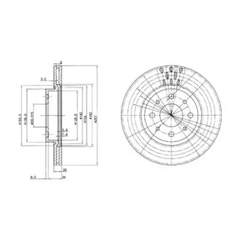 Jeu de 2 disques de frein avant DELPHI BG2830