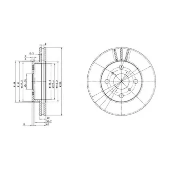 Jeu de 2 disques de frein avant DELPHI BG2835