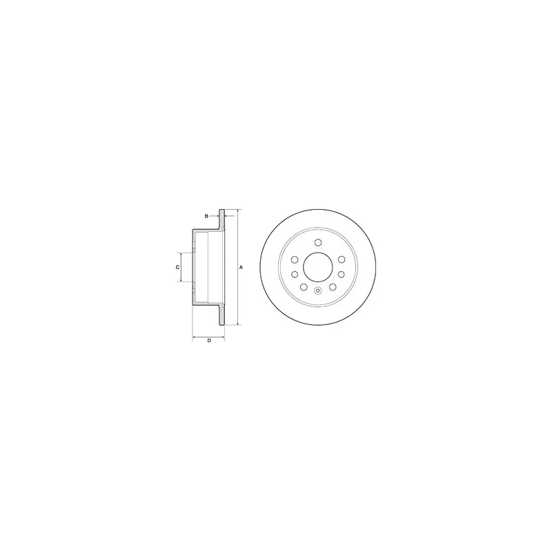 Jeu de 2 disques de frein arrière DELPHI BG2879