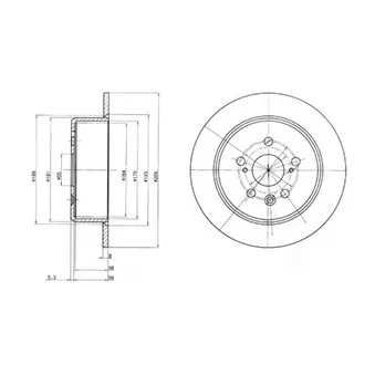 Jeu de 2 disques de frein arrière DELPHI BG2884