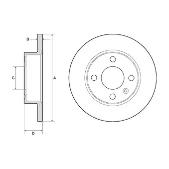 Jeu de 2 disques de frein avant DELPHI
